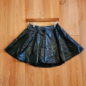 Pleather Skater Skirt